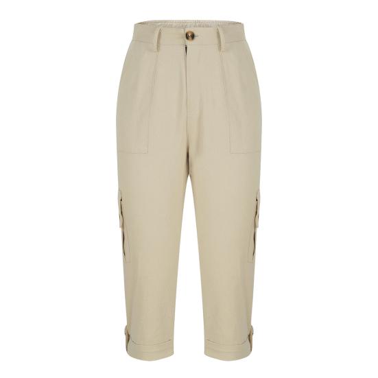 Women's Capris Cargo Joggers Mid Rise Cropped Cargo Pants Summer Quick Dry Hiking Pants with Multi Pockets