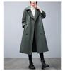Plus Size Women Cargo Windbreaker Spring Autumn Mid Long Sleeve Trench Coat Female Oversized Loose Casual Overcoat