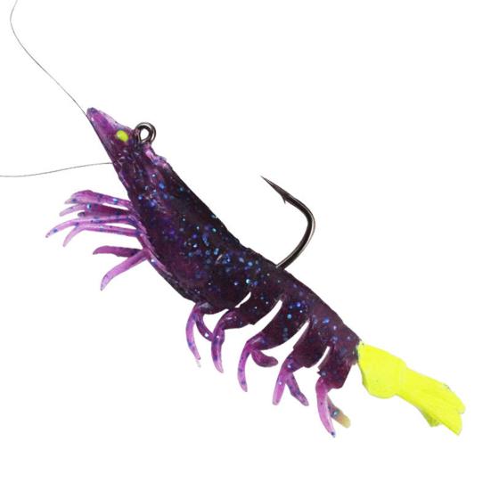 1/3/6Pcs Fishing Lures Shrimps Baits with Hook Realistic Looking Vibrant Color Freshwater Saltwater Shrimp Swimbaits Soft Lures