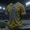 Men's Rugby Print Short Sleeve Neck T-Shirt for Casual Sport and Everyday Wear