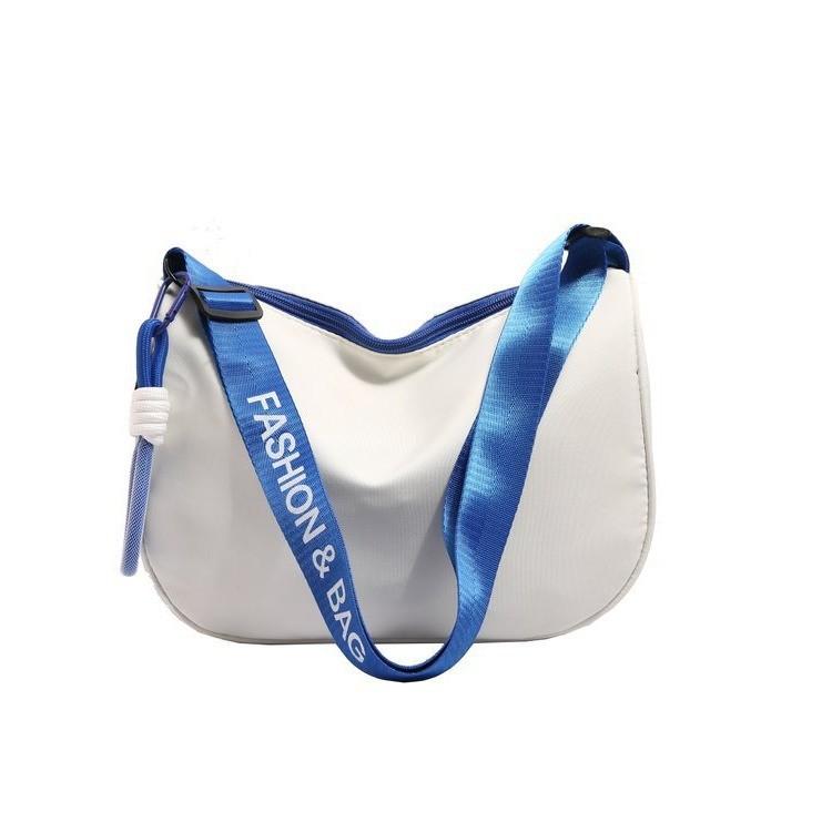 Stylish Casual White Black Blue Canvas Crossbody Bag For Women With Large Capacity
