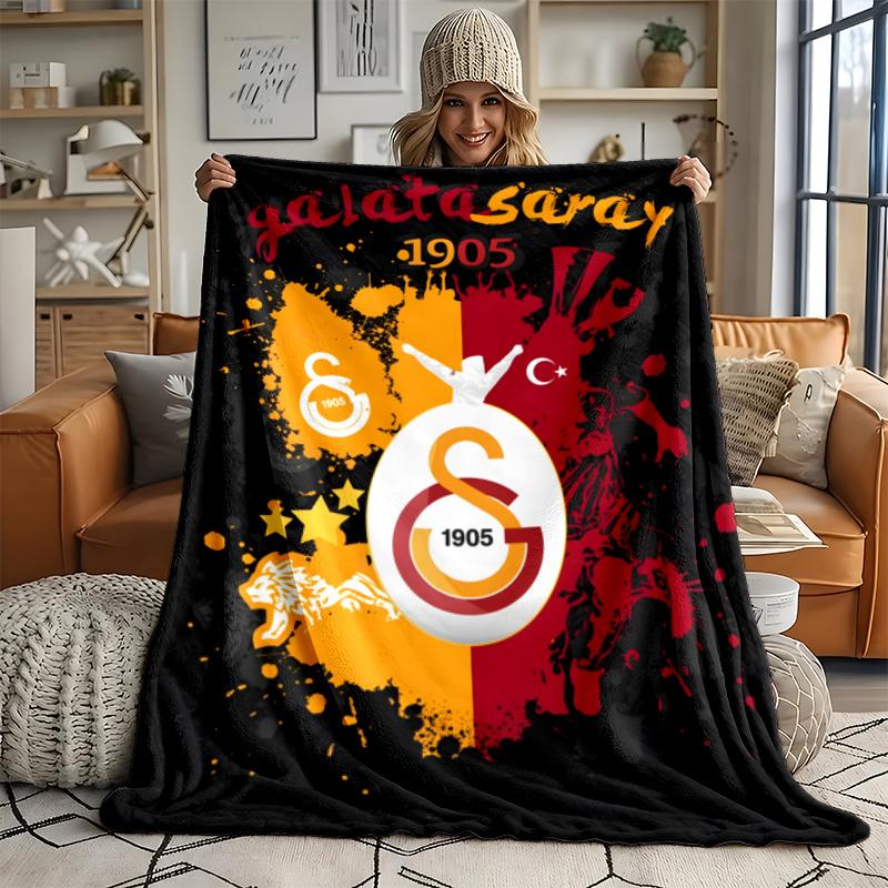 Galatasaray Ultra Soft Flannel Throw Blanket Warm Cozy Blanket for Bed Couch or outdoor best gift