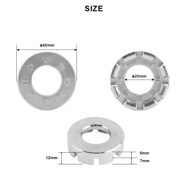 Bike Spoke Nipple Wrench Portable Hand Bicycle Wheel Rim Adjuster Spanner 8 Way Durable MTB Repair Tool Cycling Accessories