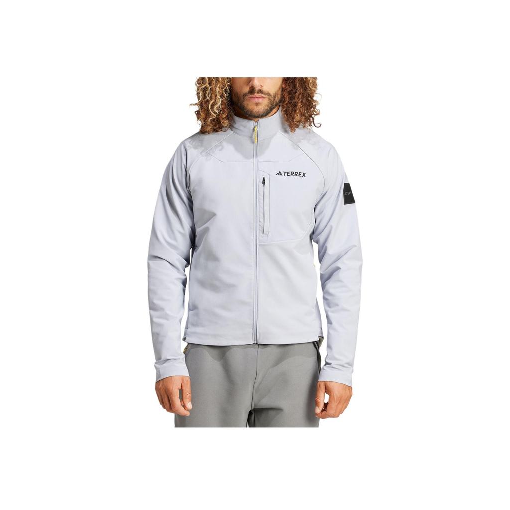 Adidas X National Geographic Collaboration FW24 National Geographic Softshell Outdoor Long Sleeve Jacket Men Jacket Light-Silver IX7919