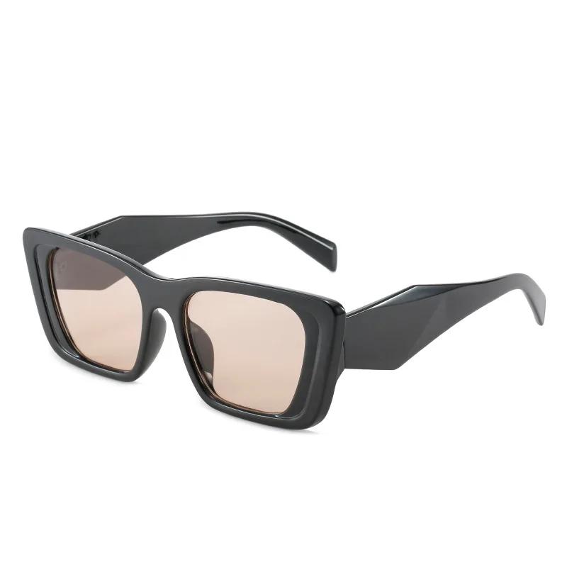 Fashion Women Oversized Square Sunglasses  Design Vintage Decor Green Frame Wide Cat Eye Shade Eyewear Men Sun Glasses Uv400