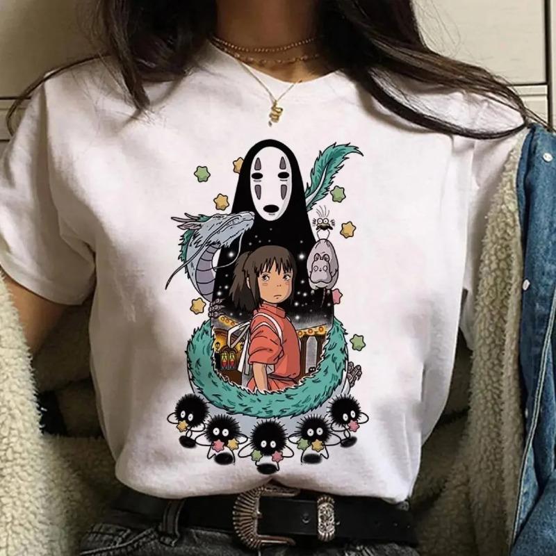 

Summer Comfortable Casual Short Sleeve T-Shirt Japanese Anime Harajuku Cute Clothing T-Shirt Women s Clothing M