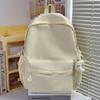 Schoolbag schoolbag ins style niche high school students junior high school girls simple solid color large capacity Korean backpack women's shoulder 