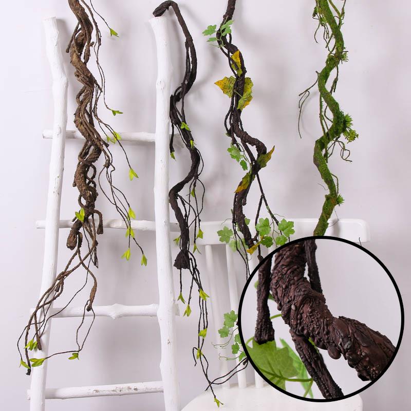 Nouvelle vigne simulée flétrie vigne de raisin moussante mariage maison salon décoration branche de vigne flétrie vigne