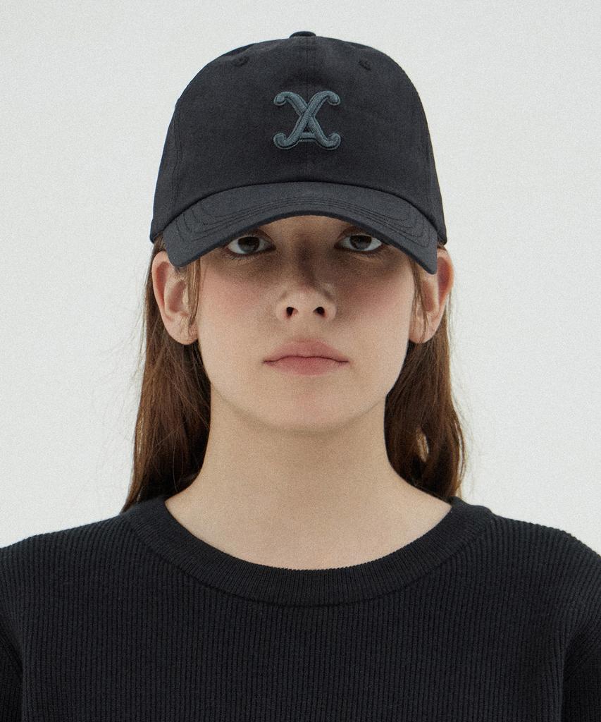 Bajal Va Curved Logo Nylon Ball Cap Black