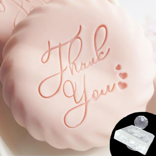 Custom Personalised Love Thank You Soap Stamp Mini Clear Sealing Seal Mold For Diy Handmade Soap Making Supplies Kits Tools