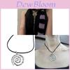Bohemian Titanium Steel Spiral Pendant Necklace For Women With Geometric Design Fall Style Jewelry