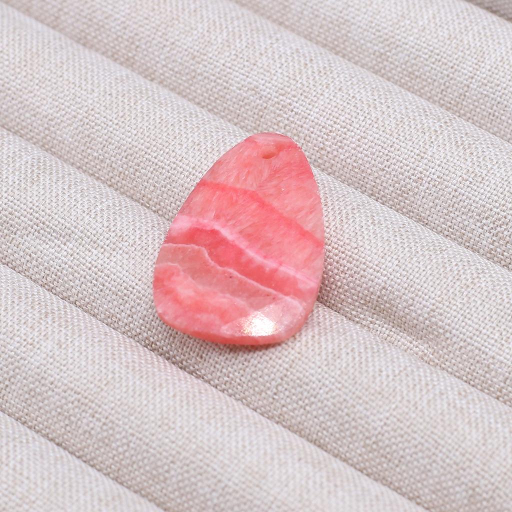 Natural Stone Teardrop Pendant, Striated Pink Crystal Charms for DIY Necklace & Bracelet, Boho Daily Wear Handmade Jewelry Craft Accessory Unisex Gift