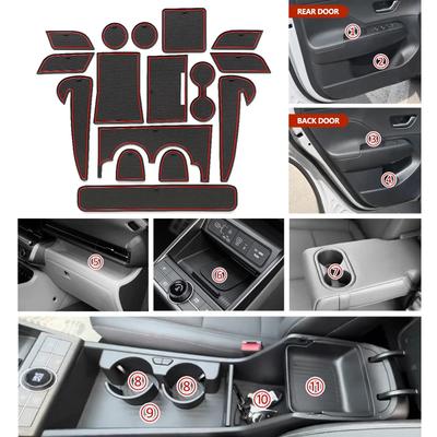 For Hyundai Kona SX2 Hybird PHEV 2025 2025 16PCS Anti-slip Slot Pad Car Door Groove Mat Auto Interior Trim LHD RHD Accessories