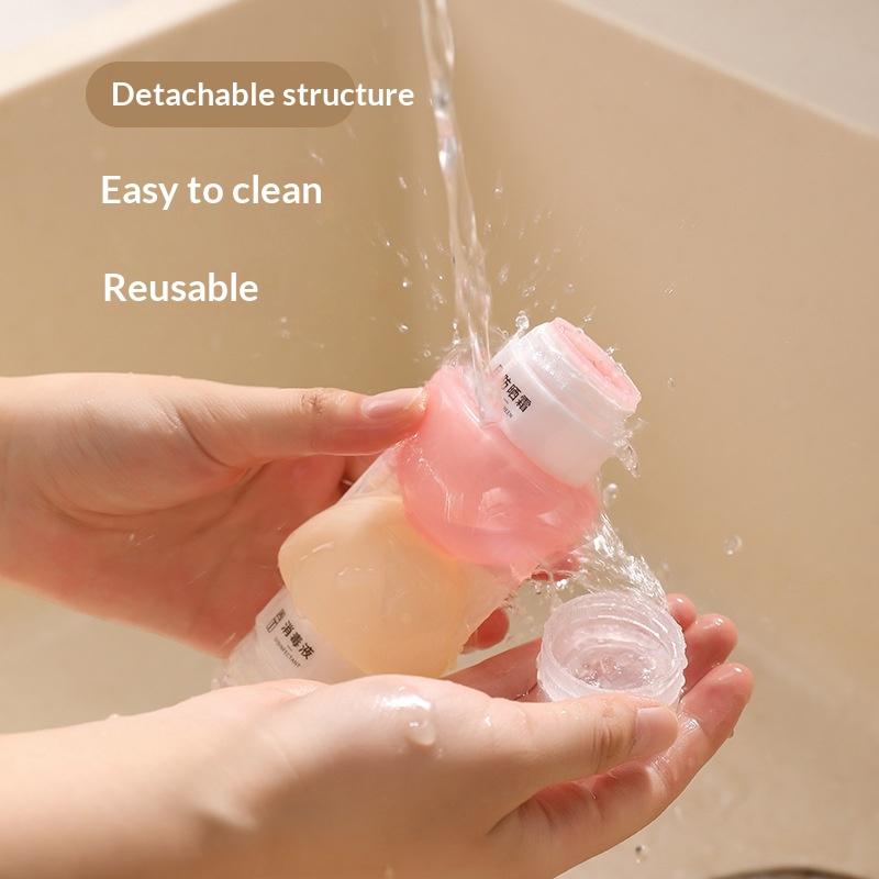 Dual-Head Squeeze Bottles for Travel - Refillable Leakproof Silicone Containers, Thick Wall Design for Shampoo,Conditioner