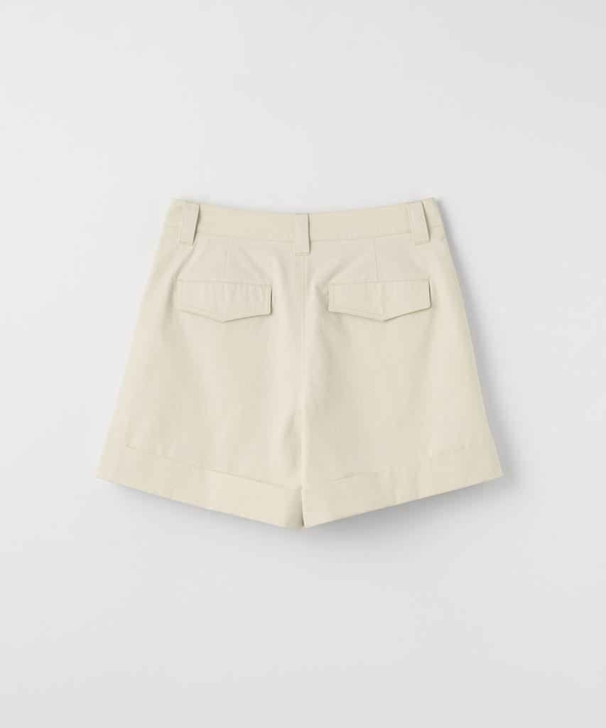 Selliteiljeu Turn Up Cotton Shorts_Cream
