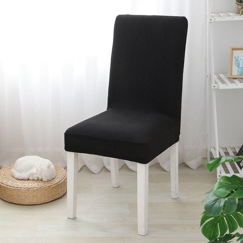 Jacquard Dining Chair Cover Spandex Elastic Stretch Long Back Chair Slipcover Case for Chairs Kitchen Hotel Wedding Banquet