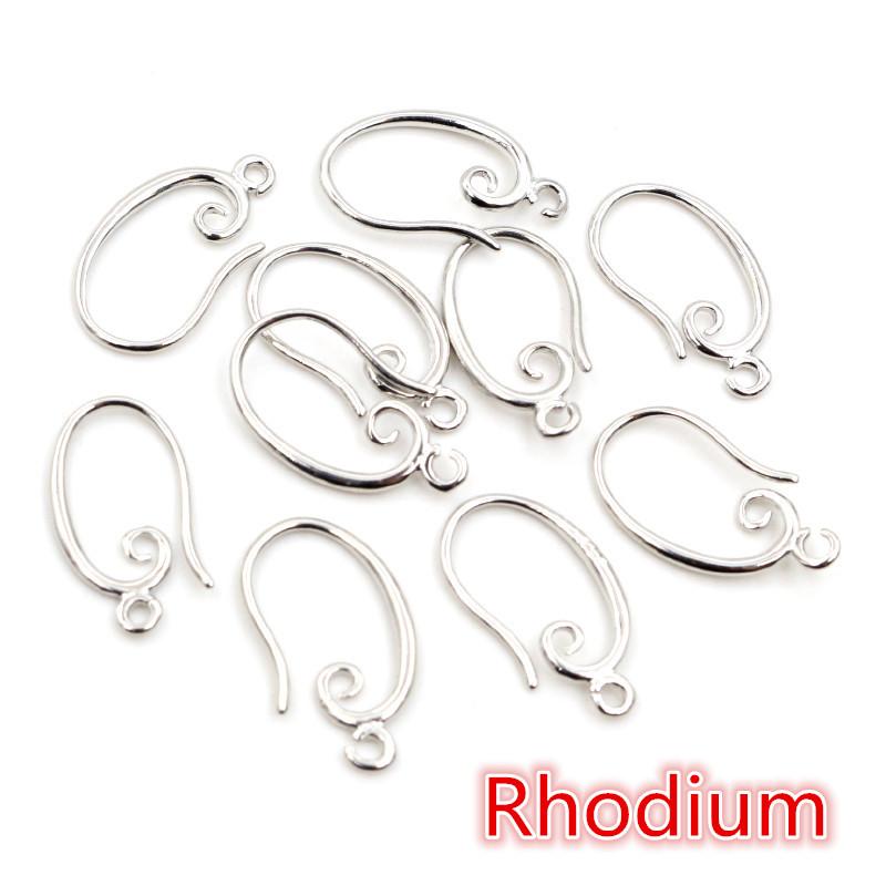 10pcs 19x11mm High Quality Classic 8 Colors Plated Brass French Earring Hooks Wire Settings Base Settings Whole Sale