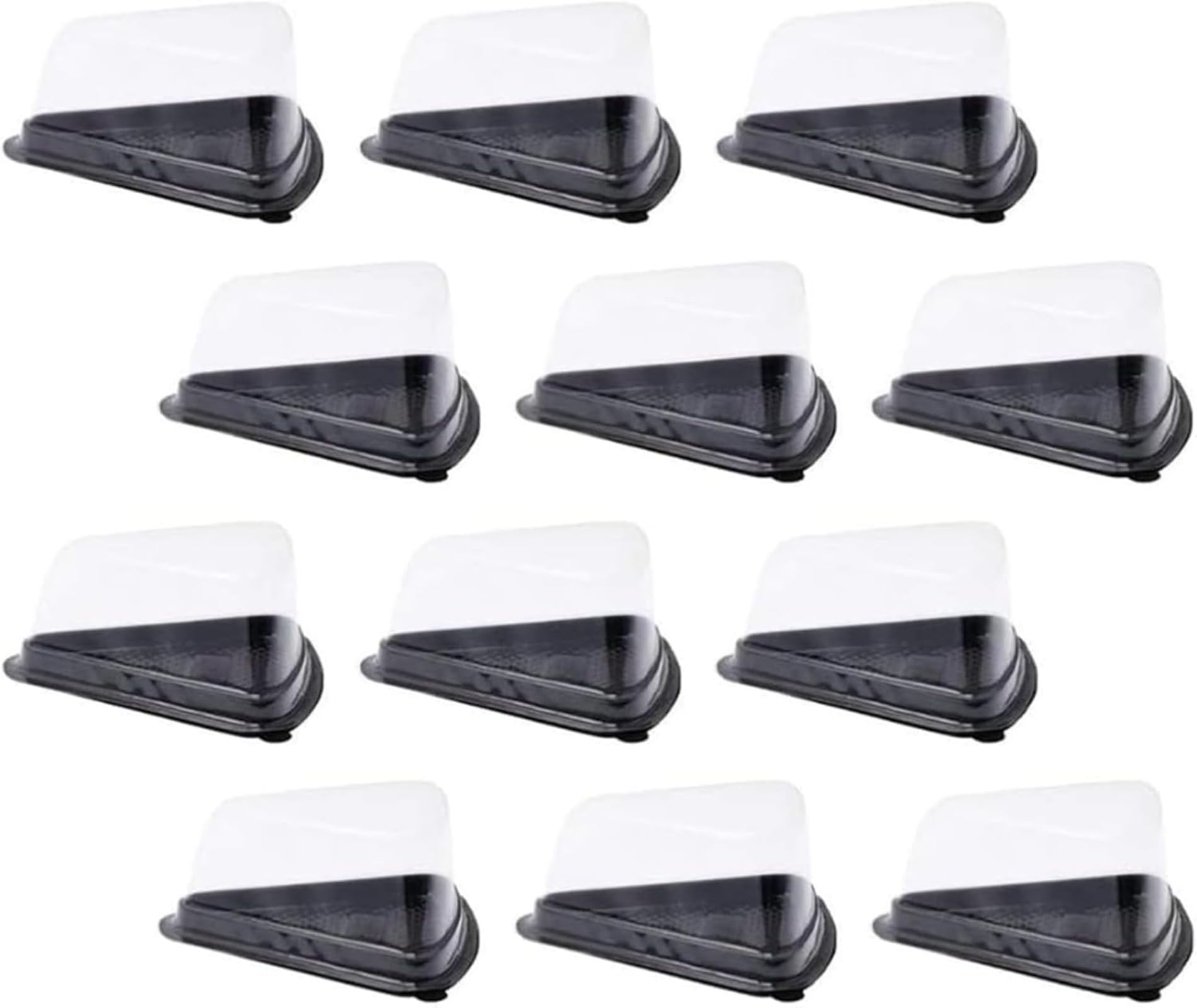 50/100 Pcs Cake Box Plastic Cake Box Triangle Pie Holder Triangle Cake Slicing Bows 8 inch