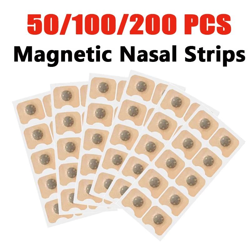 10/100/200 Pcs Nasal Strips Magnetic Nose Patches Nose Breathe Strips Suction Iron Sleep Increase Air Anti Snoring Tool Dilators