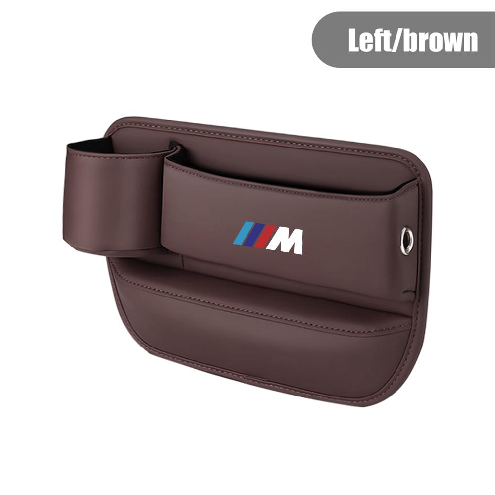 Für BMW Performance M PU Leder Auto Mittelkonsole Seite Sitz Lückenfüller Organizer Box Autositz Lückentasche Multifunktions-Sitzorganizer
