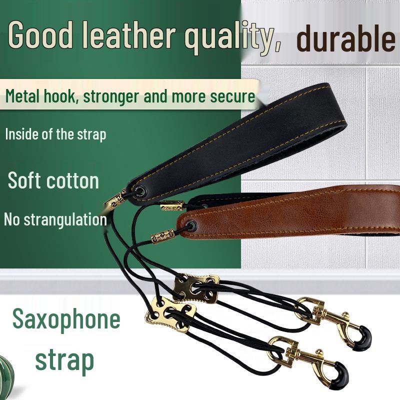 Saxophone Neck Strap for Tenor, Alto, and Soprano - Adjustable Sling for Adults, Children, and Students