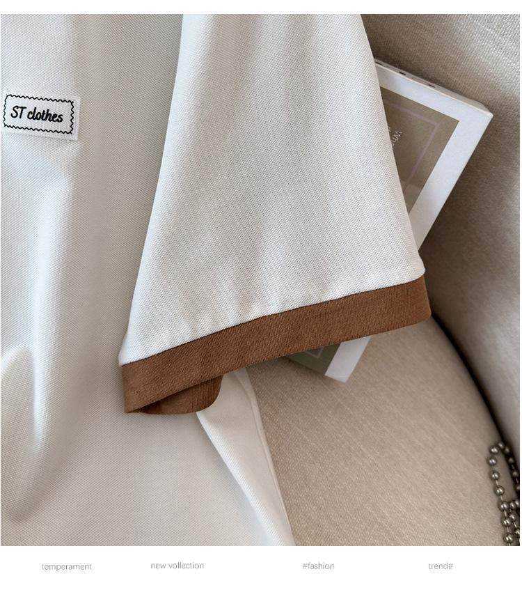 Plus Size Women's Summer Lapel Top Slimming Short Sleeve T-Shirt Cardigan