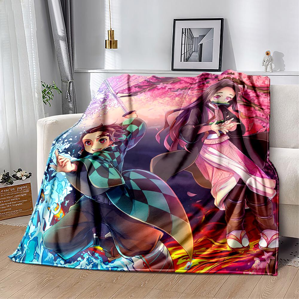Nezuko Kamado's Journey Blankets Are Suitable for Living Rooms,making Them an Ideal Choice for Outdoor Travel and Gifts.