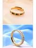 Zirconia Starry Sky Square Diamond Titanium Steel Women's Ring