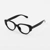 Men's and Women's Black Horn-Rimmed Basic Glasses Frames