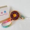 Donut Pattern Silicone Crossbody Pouch Soft Lightweight Kids Shoulder Bag for Storing Coins Keys Outdoor Play Use