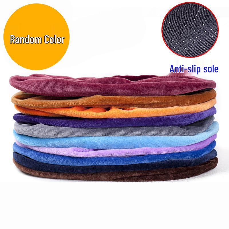 Non-slip, Wear-resistant Indoor Shoe Covers: Thickened, Dustproof, Machine Washable for Home, Computer Rooms, and Students. Enlarged Fleece Design.