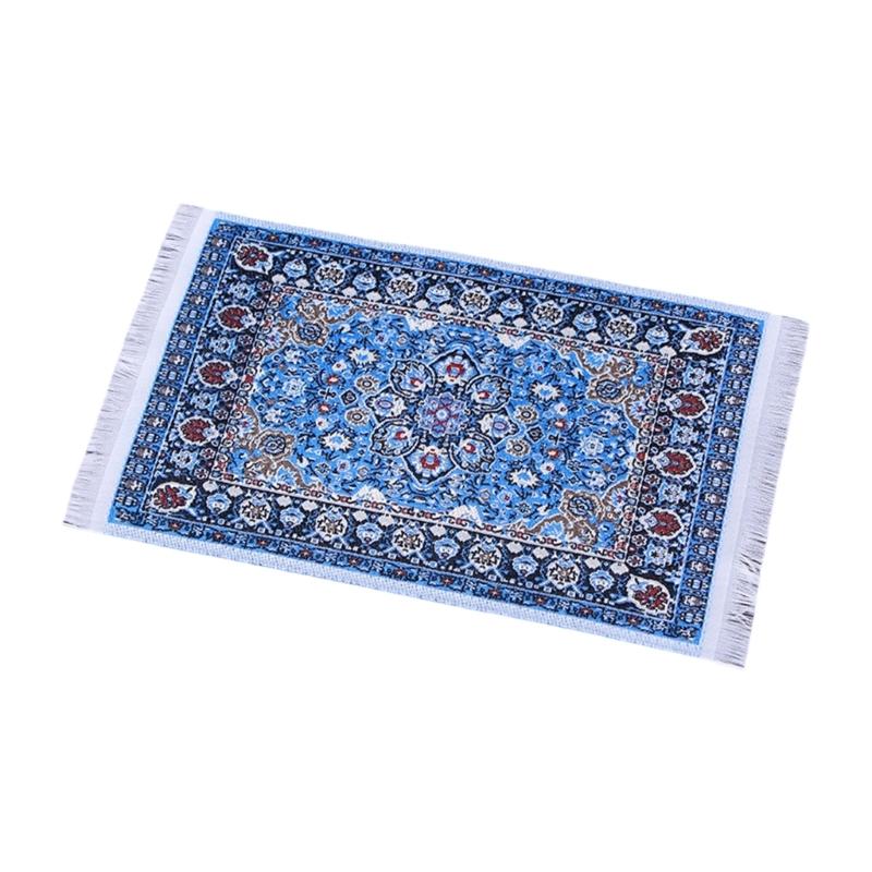 Friendly Doll House Floor Mat Turkish Style Miniature Carpet Easy To Clean Soft Fabric For Childrens Room Decoration