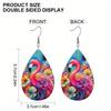 Exquisite Flamingo PU Leather Earrings Fashion Earrings Holiday Gifts for Friends Party Fashion Accessories Elegant Earrings Party Earrings