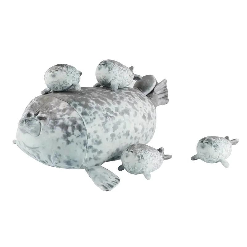 40cm mãe e filho selo brinquedo de pelúcia de cinco peças selo zíper brinquedo para meninos e meninas presentes de natal dia das bruxas