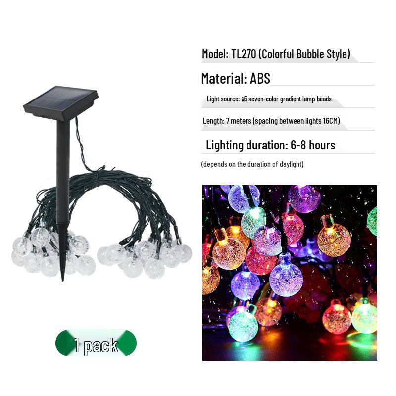 Solar LED Bee String Lights for Outdoor Garden and Landscape Decoration 0.06W