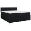 Box Spring Bed with Mattress Black 200 X 200 Cm Fabric
