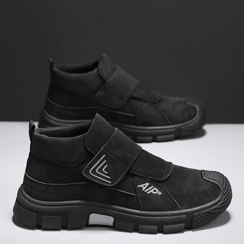 Mens Boots Casual Shoes Winter Leather Designer Luxury Ankle Boots Platform Work Safety Shoes Sneakers Botas Para Hombre