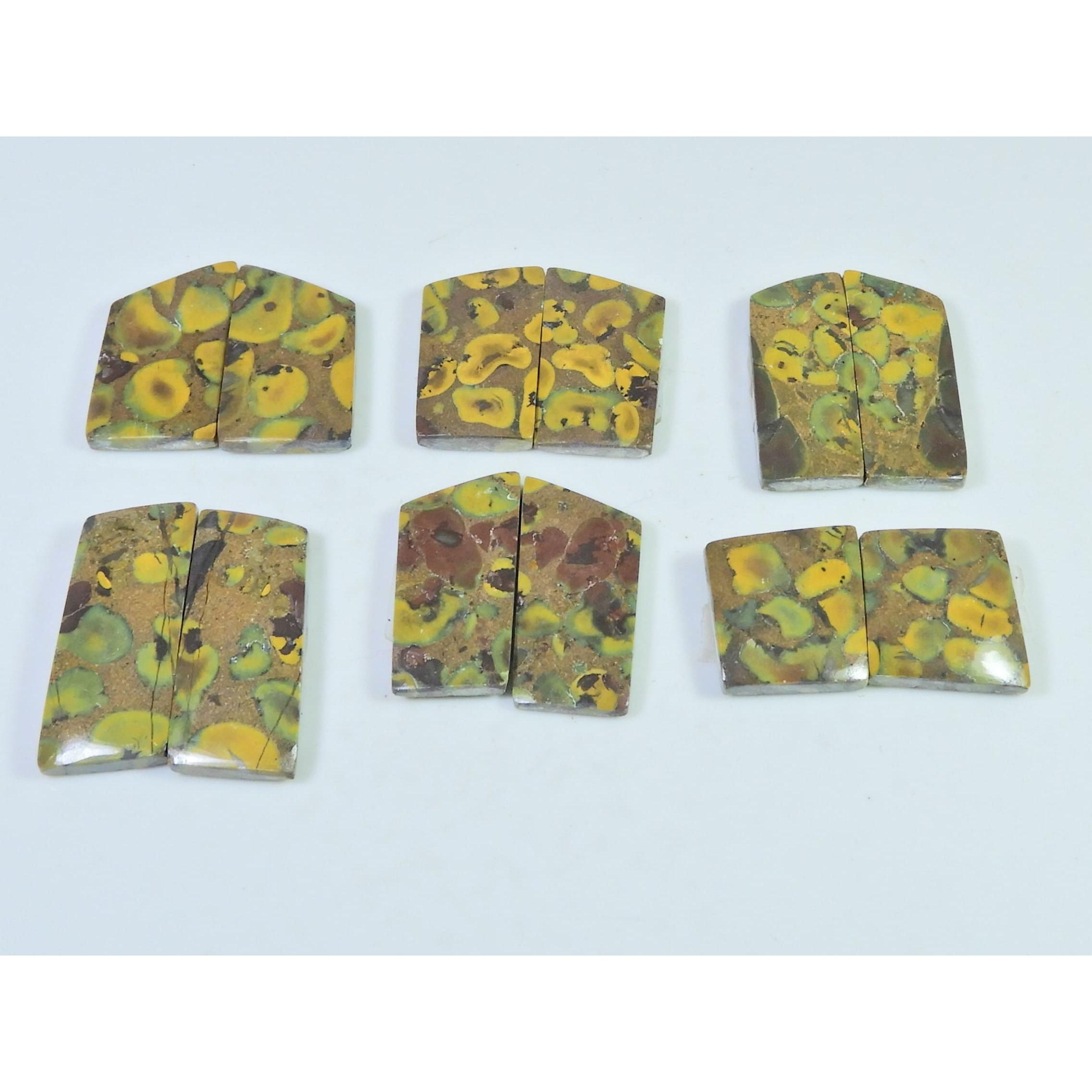 161Cts. Natural Fruit Jasper Matched Pair Fancy Loose Gemstone 06Pair Lot C-2186