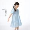 Sommer-Puffärmel-Rüschenkleid für Mädchen