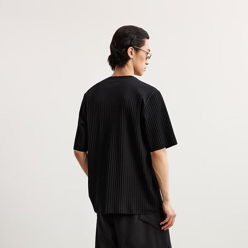 Croquis Men's 2025 Spring Loose Fit Round Neck Short Sleeve T-Shirt