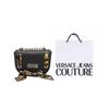 Versace Jeans Couture Chain Strap Silk Scarf Decorated Polyester Shoulder Crossbody Bag Women Bags Black 74VA4BAC-ZS467-899