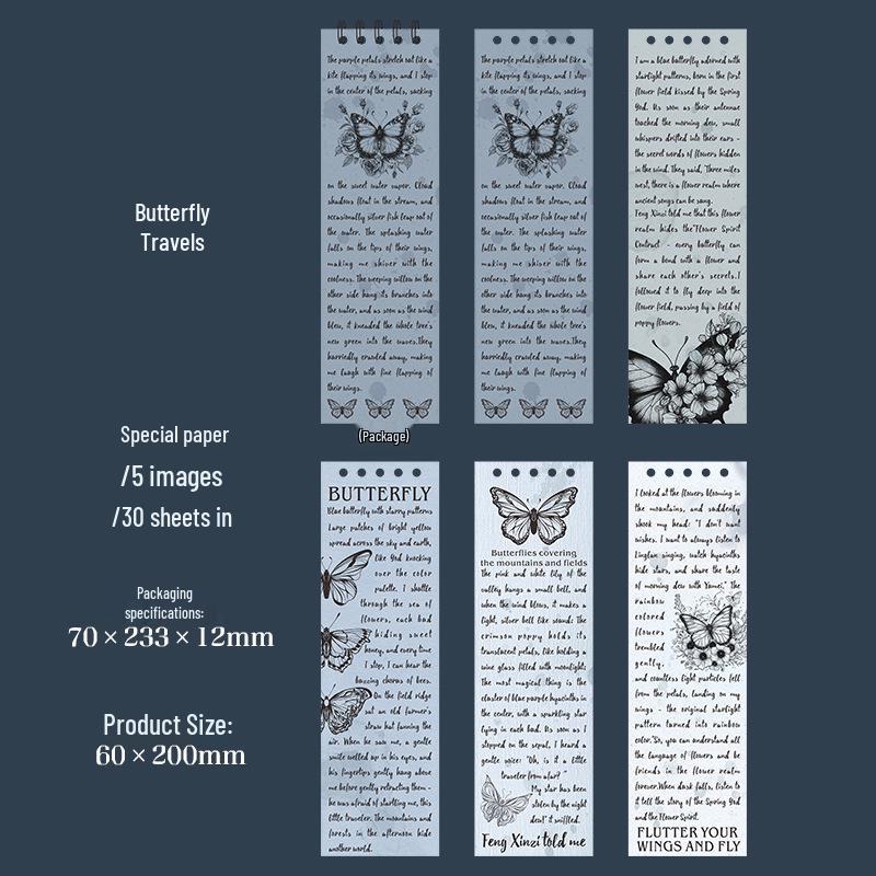 Beautiful Day Vintage-Themed Coil-Bound Sketchbook: Story Essays Series, 6 Styles, 30 Sheets