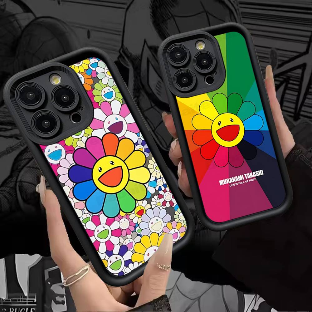 Art Japanese M-Murakami Artisti T-Takash Silicone Soft Phone Case For IPhone 17 16 14 13 12 11 15 Pro Max Plus Air Cover