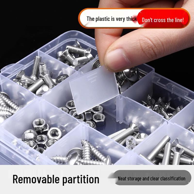 Detachable Multi-Compartment Storage Box for Electronic Components and Small Parts