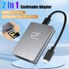 2 In 1 CFexpress Type B&SD Card Reader Cardreader Adapter USB 3.2 10Gbps Dual-Slot Support for Android/Windows/ OS for SLR