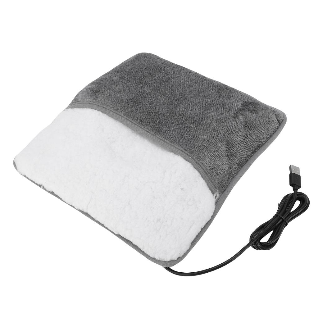 Electric Heated Foot Warmer USB Powered Soft Fleece Foot Heating Pad Waterless for Abdomen Waist Hands