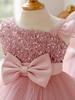 Girls' Formal Princess Dress for Banquets, Birthdays, Performances Piano, Cake Mesh Children's Costume