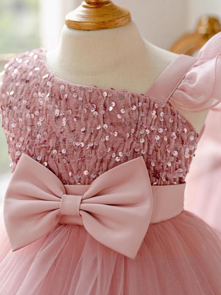 Girls' Formal Princess Dress for Banquets, Birthdays, Performances Piano, Cake Mesh Children's Costume
