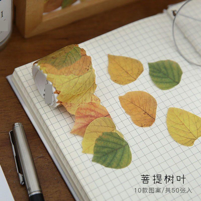 

1roll Fragrant Pavilion s Fallen Leaf Alien and Paper Tape Simulation Leaf Maple Leaf Alien Stickers Material