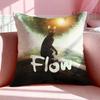 Band F-Flow Cushion Cover Breathable Linen Pillowcase Summer Odorless Eco-Friendly Invisible Zipper Washable